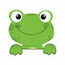 Logo Kindergarten Kallbach, ein grinsender Frosch