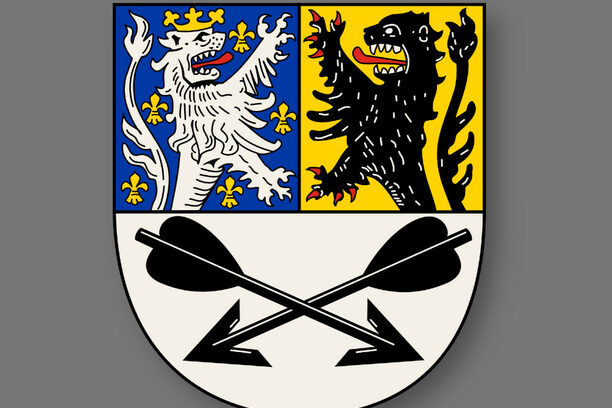 Wappen der Gemeinde Kall, dunkelgrauer Hintergrund