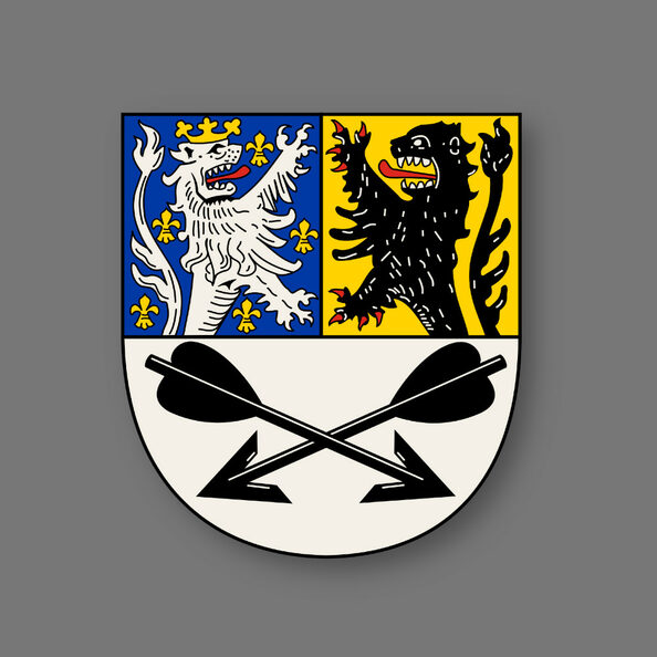 Wappen der Gemeinde Kall, dunkelgrauer Hintergrund